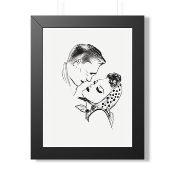 Almost a Kiss Framed Wall Art