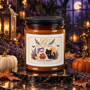 Lavender Louise Halloween Soy Candle – Cinnamon Vanilla