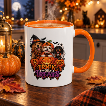 Halloween Dog Mug – Trick or Treats Pumpkin Coffee Cup