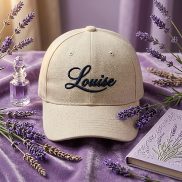 Lavender Louise Baseball Hat - Black embossed