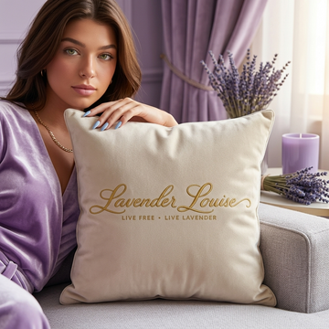 Lavender Louise Throw pillow, Dutch velvet
