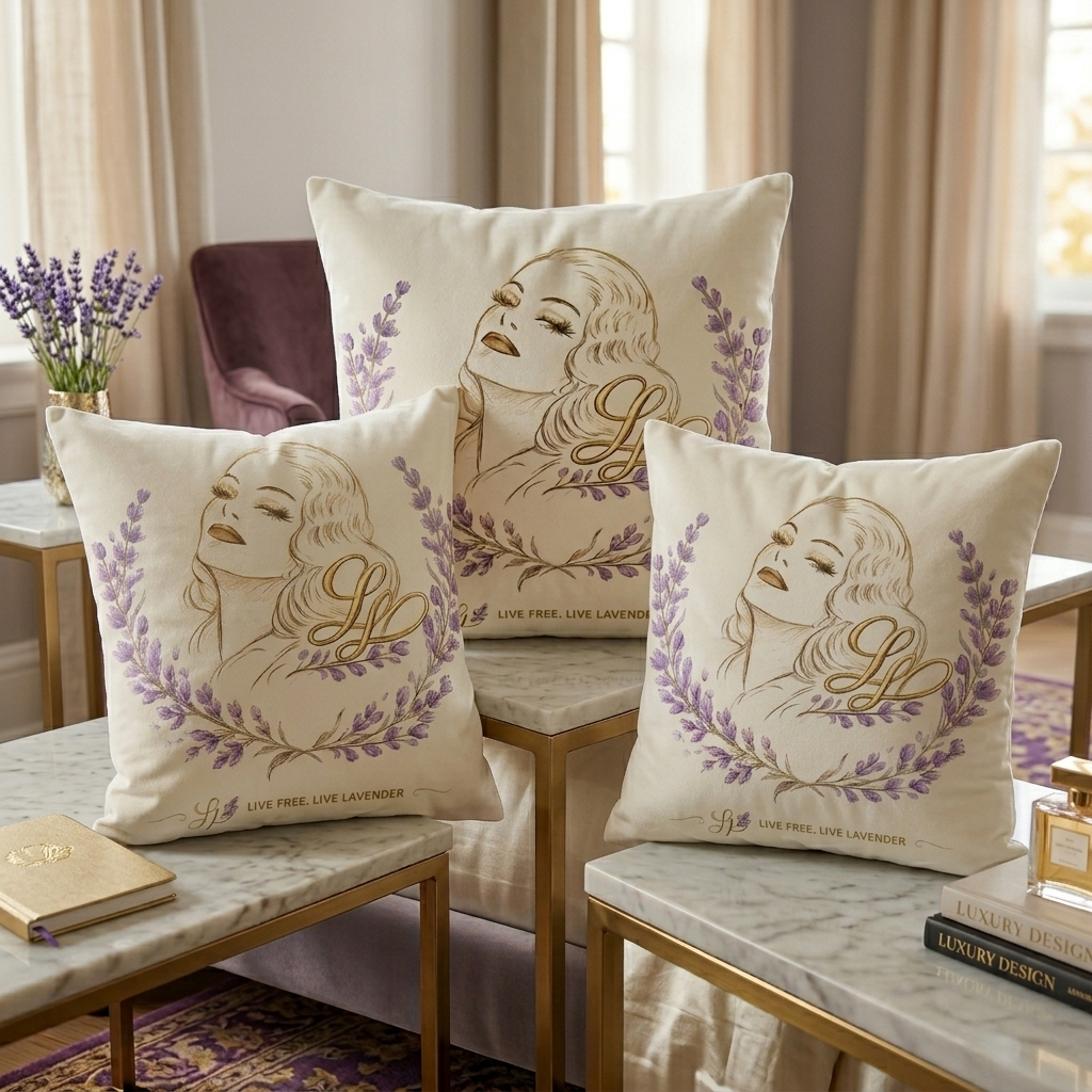 Lavender Siren Throw pillow, Dutch velvet