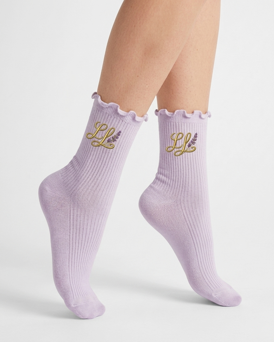 Lavender Lounge Ruffle Socks