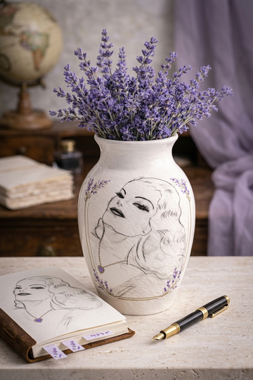 The Lavender Siren Heirloom Vase